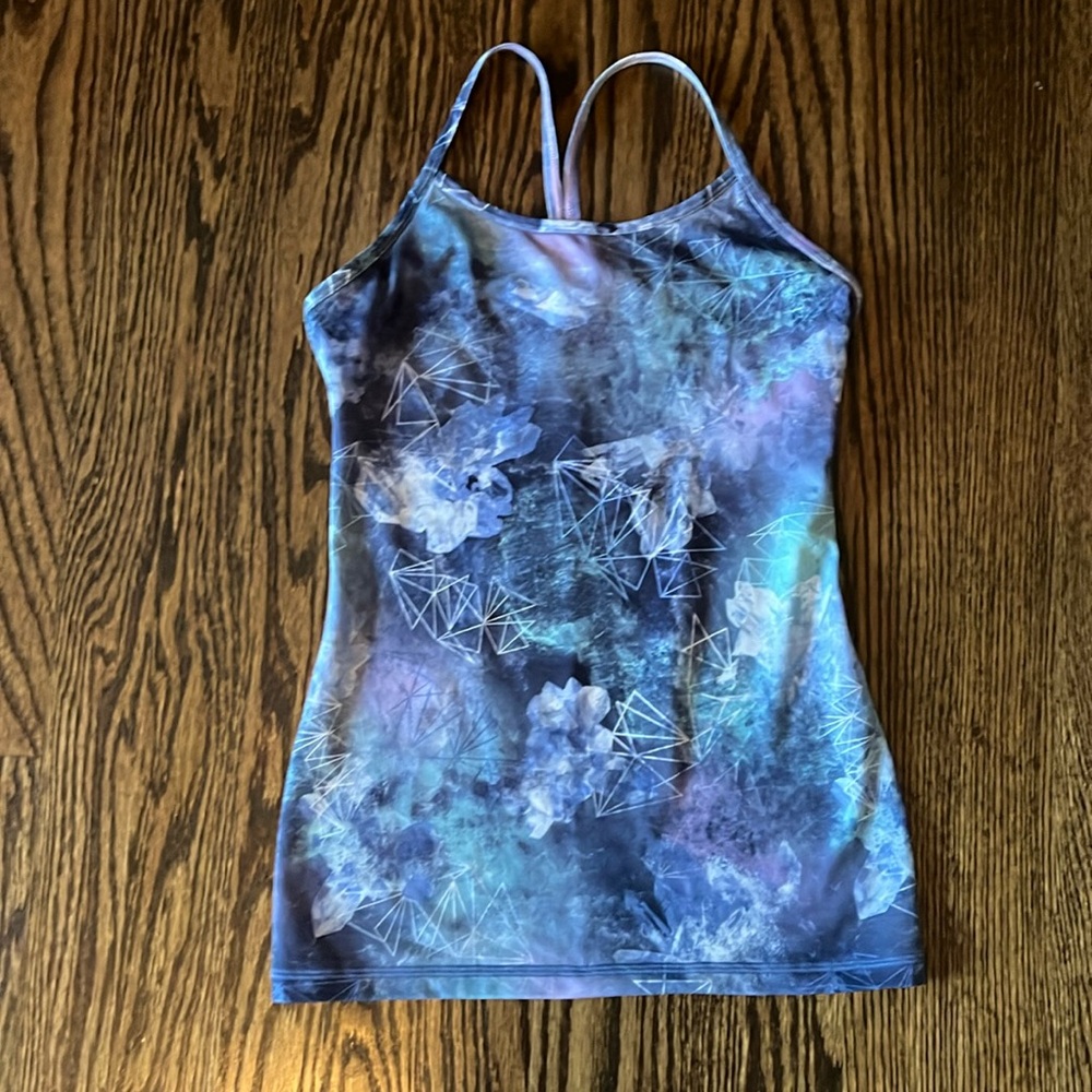 Ivivva girls galaxy geometric purple and pink tank top